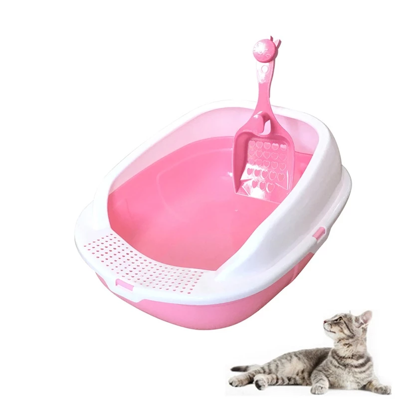 Detachable Plastic Pet Litter Box Semi-closed